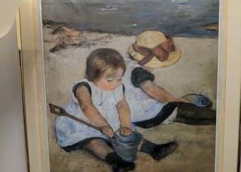 Two Girls on Beach Painting
